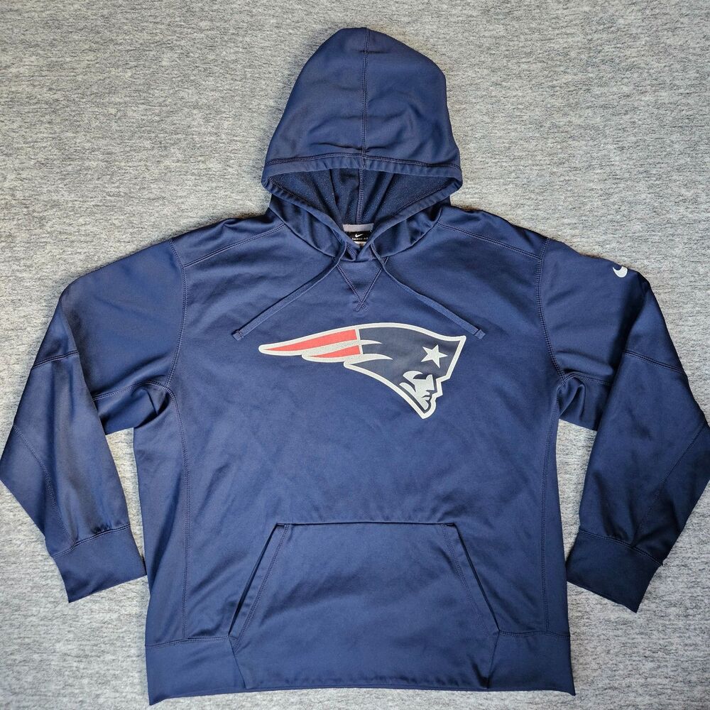 Nike New England Patriots Hoodie Sweatshirt Mens Sz XXL NFL Football Therma Fit